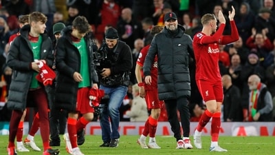 Liverpool manager Juergen Klopp celebrates after the match (Action Images via Reuters)