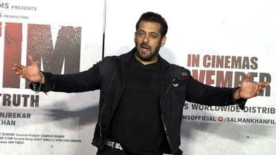 Salman Khan gears up for the release of Antim: The Final Truth, in Mumbai on Monday. (ANI Photo) (Girish Srivastav) Salman Khan gears up for the release of Antim: The Final Truth, in Mumbai on Monday. (ANI Photo) (Girish Srivastav)