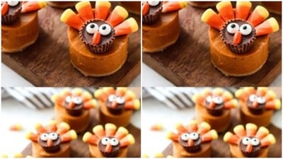 Any Thanksgiving is incomplete without the roasted turkey. What about some pumpkin pie turkeys to keep up with the spirit of Thanksgiving? (https://in.pinterest.com/) Any Thanksgiving is incomplete without the roasted turkey. What about some pumpkin pie turkeys to keep up with the spirit of Thanksgiving? (https://in.pinterest.com/)