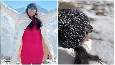 In Gulmarg, Shruti Seth connects with her 'higher consciousness.' Video inside (Instagram/@shru2kill) In Gulmarg, Shruti Seth connects with her 'higher consciousness.' Video inside (Instagram/@shru2kill)