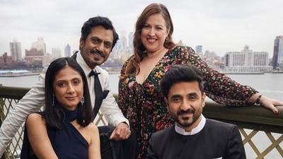 Vir Das with Nawazuddin Siddiqui, Pratiksha Rao and Nathalie Laurent-Marke. Vir Das with Nawazuddin Siddiqui, Pratiksha Rao and Nathalie Laurent-Marke.