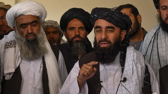 The spokesperson for Afghanistan's interim government, Zabihullah Mujahid, said the the officials and the ministers have been inducted in compliance with orders from Taliban’s supreme leader Mullah Haibatullah Akhundzada.(File photo / AFP)