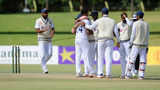 India A bowlers had a tough time(@BCCI) India A bowlers had a tough time(@BCCI)