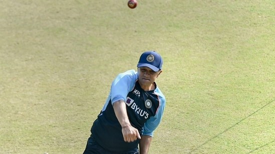 PTI11 23 2021 000142B 0 1637675545265 1637675594046 Head Coach of Team India Rahul Dravid during a practice session, ahead of their test cricket match against New Zealand scheduled on Nov. 25, in Kanpur, Tuesday, Nov. 23, 2021. (PTI)