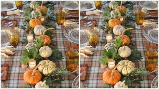 Deck up your dining table with pumpkin and merge the festivities with food, colours and togetherness.(https://in.pinterest.com/)