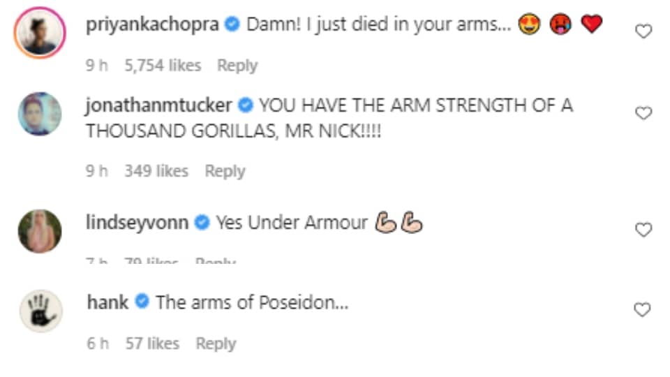 Comments on Nick Jonas' post. Comments on Nick Jonas' post. 