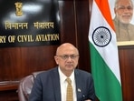 Secretary of Ministry of Civil Aviation Rajiv Bansal announces the regular International flight operations to resume soon.(ANI) Secretary of Ministry of Civil Aviation Rajiv Bansal announces the regular International flight operations to resume soon.(ANI)