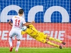 Kamaljit Singh dives to save Sunil Chhetri's penalty (ISL) Kamaljit Singh dives to save Sunil Chhetri's penalty (ISL)