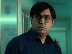 Abhishek Bachchan in a still from Bob Biswas. Abhishek Bachchan in a still from Bob Biswas.