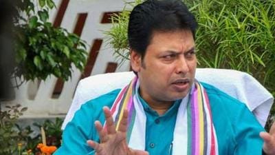 Tripura chief minister Biplab Kumar Deb’s officer on special duty Sanjay Mishra has been summoned by a Kolkata police officer in a case registered on 3 November. (PTI) Tripura chief minister Biplab Kumar Deb’s officer on special duty Sanjay Mishra has been summoned by a Kolkata police officer in a case registered on 3 November. (PTI)