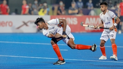 Player of India in action during FIH Men's Junior Hockey World Cup 2021 match between India and France, at Kalinga Stadium in Bhubaneswar on Wednesday. (ANI) Player of India in action during FIH Men's Junior Hockey World Cup 2021 match between India and France, at Kalinga Stadium in Bhubaneswar on Wednesday. (ANI)