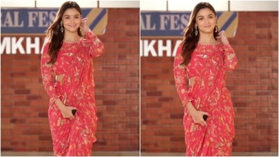 Alia Bhatt's red floral saree for an ad with Ranbir Kapoor costs ₹27k, brides-to-be take notes Alia Bhatt's red floral saree for an ad with Ranbir Kapoor costs ₹27k, brides-to-be take notes