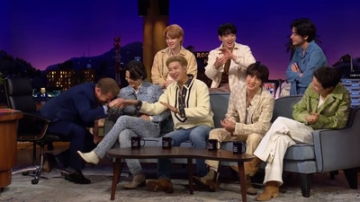 BTS at The Late Late Show with James Corden.