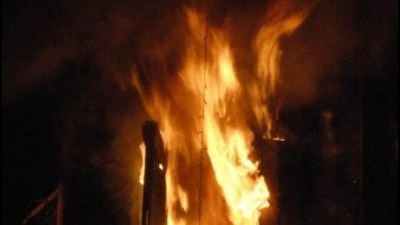 The youth, who suffered burn injuries in the book shop fire, was taken in custody and was referred to the Government Medical College, Amritsar.