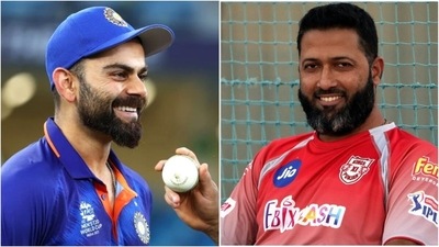 Virat Kohli (L) and Wasim Jaffer. (AP/Punjab Kings) Virat Kohli (L) and Wasim Jaffer. (AP/Punjab Kings)