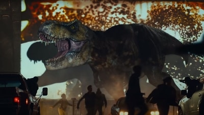 A still from the prologue to Jurassic World: Dominion. A still from the prologue to Jurassic World: Dominion.