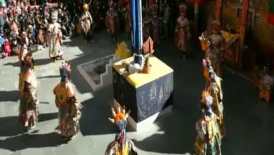 The two-day monastic festival popularly known as 'Thiksey Gustor' concluded in Leh district of Ladakh on Tuesday.(ANI)