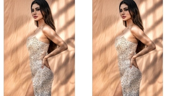 The gown also accentuated Mouni Roy's svelte frame. We especially loved the floor-grazing hem and the mermaid-like silhouette of the ensemble. It is a great look for when you want to attend your best friend's wedding cocktail party or your birthday bash.(Instagram/@imouniroy)