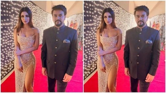 Earlier, Mouni also posted a picture with Anurag Thakur, the Minister of Information and Broadcasting of India, wearing the same dress. She had congratulated the minister for a great show in the caption of the post. "Congratulations #AnuragThakur @DrPramodPSawant for putting up an impeccable show! Excited to be a part of @IFFIGoa," Mouni wrote.(Instagram/@imouniroy)