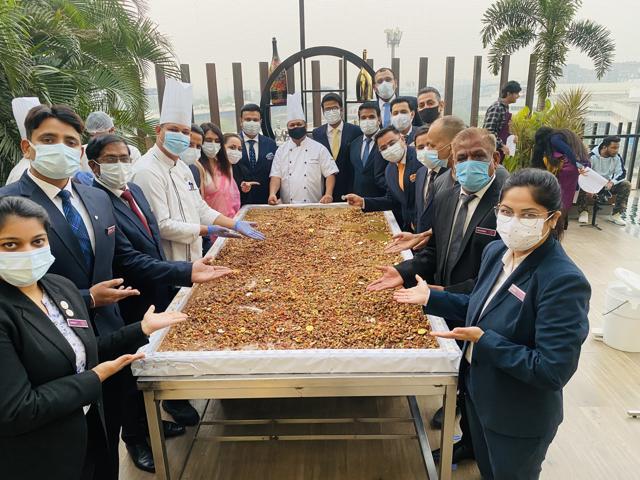 Only those vaccinated were invited for the ceremony at Crowne Plaza New Delhi Mayur Vihar Noida. Only those vaccinated were invited for the ceremony at Crowne Plaza New Delhi Mayur Vihar Noida.