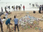 Delhi-based visual artist Manveer Singh has installed a 15-feet Olive Ridley sea turtle artwork made out of plastic at Puri beach with an aim to make people aware of the ill-effects of plastic waste on the environment, especially the sea and the aquatic life.