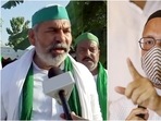 BKU president Rakesh Tikait and AIMIM chief Asaduddin Owaisi.(ANI) BKU president Rakesh Tikait and AIMIM chief Asaduddin Owaisi.(ANI)