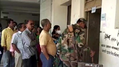 A polling booth in Agartala (ANI)