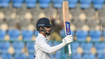 Kanpur: Indian player Shreyas Iyer celebrates scoring a half-century during day one of the 1st cricket test match between India and New Zealand, at Green Park stadium in Kanpur, Thursday, Nov. 25, 2021. (PTI Photo/Arun Sharma)(PTI11_25_2021_000117B) (PTI) Kanpur: Indian player Shreyas Iyer celebrates scoring a half-century during day one of the 1st cricket test match between India and New Zealand, at Green Park stadium in Kanpur, Thursday, Nov. 25, 2021. (PTI Photo/Arun Sharma)(PTI11_25_2021_000117B) (PTI)