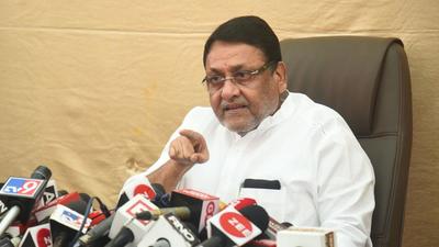 Maharashtra minister and NCP leader Nawab Malik at a recent press conference in Mumbai, India. (HT file photo)