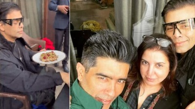 Karan Johar, Farah Khan and Manish Malhotra posted pictures and videos from the sets of Rocky Aur Rani Ki Prem Kahani. (Instagram)