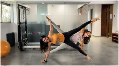 'Pilates girl' Khushi Kapoor aces star position with Namrata Purohit (Instagram/@namratapurohit) 'Pilates girl' Khushi Kapoor aces star position with Namrata Purohit (Instagram/@namratapurohit)