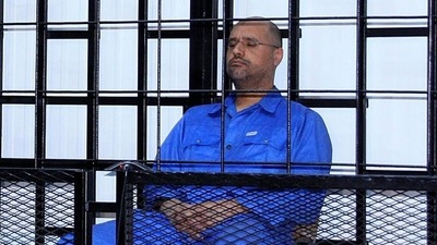 Seif al-Islam had been sentenced to death by a Tripoli court in 2015 for using violence against protesters in a 2011 uprising against his father. (Reuters file photo) Seif al-Islam had been sentenced to death by a Tripoli court in 2015 for using violence against protesters in a 2011 uprising against his father. (Reuters file photo)