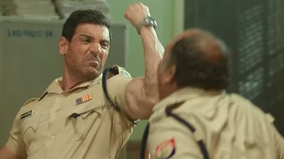 Satyameva Jayate 2 movie review: John Abraham has triple roles in the movie. Satyameva Jayate 2 movie review: John Abraham has triple roles in the movie.