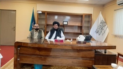 The surprise announcement by the Taliban spokesperson left a small Maitland-based company Cpharm inundated with requests for comment. (Twitter / @SaeedKhosty) The surprise announcement by the Taliban spokesperson left a small Maitland-based company Cpharm inundated with requests for comment. (Twitter / @SaeedKhosty)