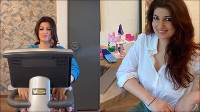 Twinkle Khanna's indoor cycling workout leaves fitness freaks in splits (Instagram/twinklerkhanna) Twinkle Khanna's indoor cycling workout leaves fitness freaks in splits (Instagram/twinklerkhanna)
