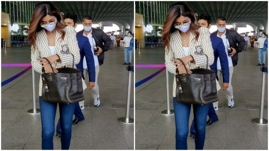 Shilpa Shetty aced airport fashion in formals, while Malaika Arora's ...