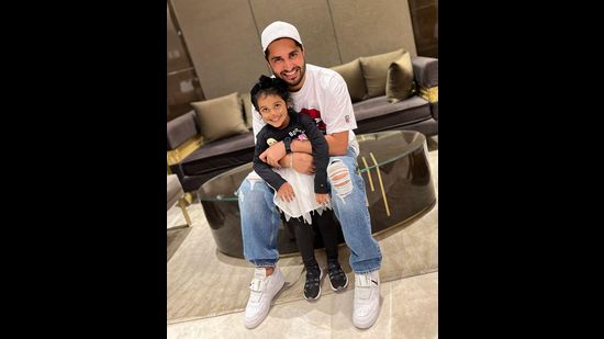 Jassie Gill with his daughter Roojas Kaul Gill