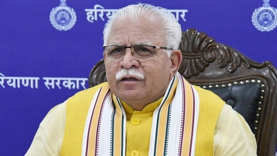 Haryana chief minister Manohar Lal Khattar had hailed the repeal of farm laws announced by PM Modi.(HT File Photo)