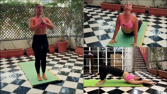 Kareena Kapoor Khan's 108 surya namaskars inspire us to roll out our Yoga mats(Instagram/kareenakapoorkhan)