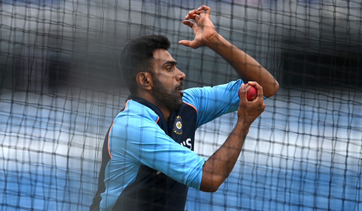 R Ashwin bowls in the nets. (Getty) R Ashwin bowls in the nets. (Getty)