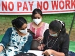 The doctors wrote to the authorities over a week ago, demanding that their pending salaries be paid or they will go on a strike. (Arvind Yadav/HT PHOTO) The doctors wrote to the authorities over a week ago, demanding that their pending salaries be paid or they will go on a strike. (Arvind Yadav/HT PHOTO)