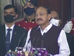 “All concerned need to ponder over the fact of rendering legislature so dysfunctional,” said Vice President Venkaiah Naidu.(Twitter/@ANI) “All concerned need to ponder over the fact of rendering legislature so dysfunctional,” said Vice President Venkaiah Naidu.(Twitter/@ANI)