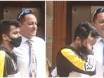 Arbaaz Merchant did not want to pose for pictures outside the NCB office.(Varinder Chawla) Arbaaz Merchant did not want to pose for pictures outside the NCB office.(Varinder Chawla)