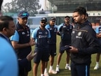 Shreyas Iyer received his maiden Test cap from the legendary Sunil Gavaskar. (ICC) Shreyas Iyer received his maiden Test cap from the legendary Sunil Gavaskar. (ICC)
