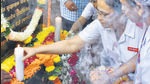 Nurses pay homage to the victims at Cama Hospital, one of the places targeted by the terrorists on 26/11 terror attacks. (HT PHOTO) Nurses pay homage to the victims at Cama Hospital, one of the places targeted by the terrorists on 26/11 terror attacks. (HT PHOTO)