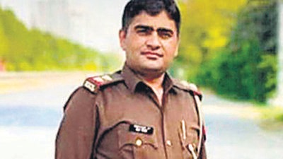 Ankur Chaudhury is in-charge of Bilaspur police check post in Gautam Budh Nagar. (Sourced) Ankur Chaudhury is in-charge of Bilaspur police check post in Gautam Budh Nagar. (Sourced)