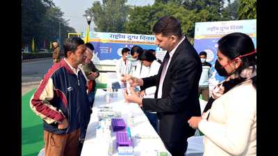National Milk Day celebrations at ICAR-NDRI in Karnal. (HT Photo)