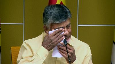 Telugu Desam Party (TDP) president N Chandrababu Naidu breaks down and vows not to step into Andhra Pradesh assembly for the rest of its term after getting alleged abusive comments from YSRCP supporters about his wife Bhuvaneshwari in Amaravati. (ANI) Telugu Desam Party (TDP) president N Chandrababu Naidu breaks down and vows not to step into Andhra Pradesh assembly for the rest of its term after getting alleged abusive comments from YSRCP supporters about his wife Bhuvaneshwari in Amaravati. (ANI)