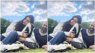 Amidst the greenery, Gabriella and Arjun posed for a picture together. (Instagram/@gabriellademetriades) Amidst the greenery, Gabriella and Arjun posed for a picture together. (Instagram/@gabriellademetriades)
