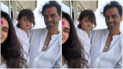 A snippet of how Gabriella, Arjun and Arik celebrated Holi together. (Instagram/@gabriellademetriades) A snippet of how Gabriella, Arjun and Arik celebrated Holi together. (Instagram/@gabriellademetriades)